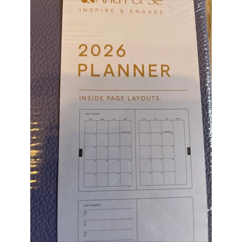 &And‎ Per Se 2026 Planner  Calendar Notebook Lavender
